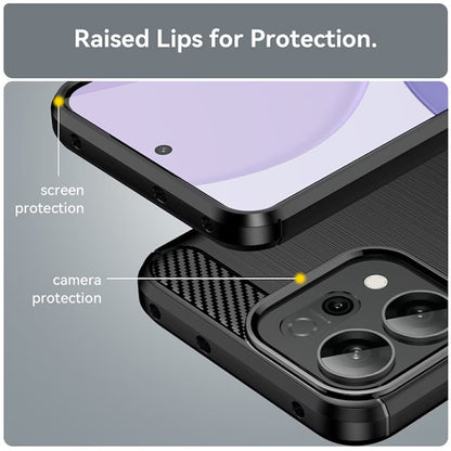 Hoes voor Oppo Reno16 F / Reno16 FS, Techsuit, Carbon, Blauw