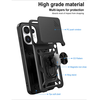 Hoes voor Oppo Reno16 / Reno16 Pro, Techsuit, CamShield, Blauw