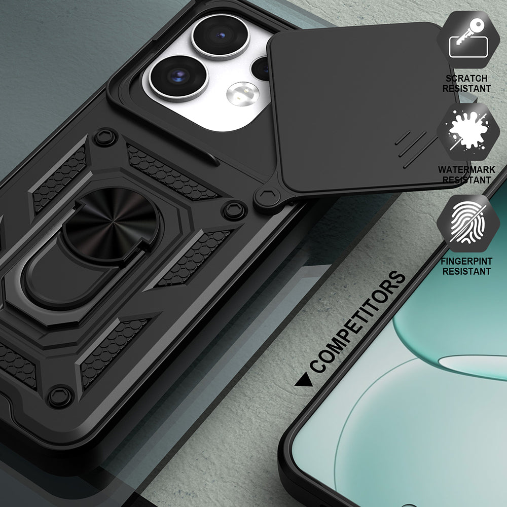 Hoes voor Oppo Reno16 / Reno16 Pro, Techsuit, CamShield, Zwart