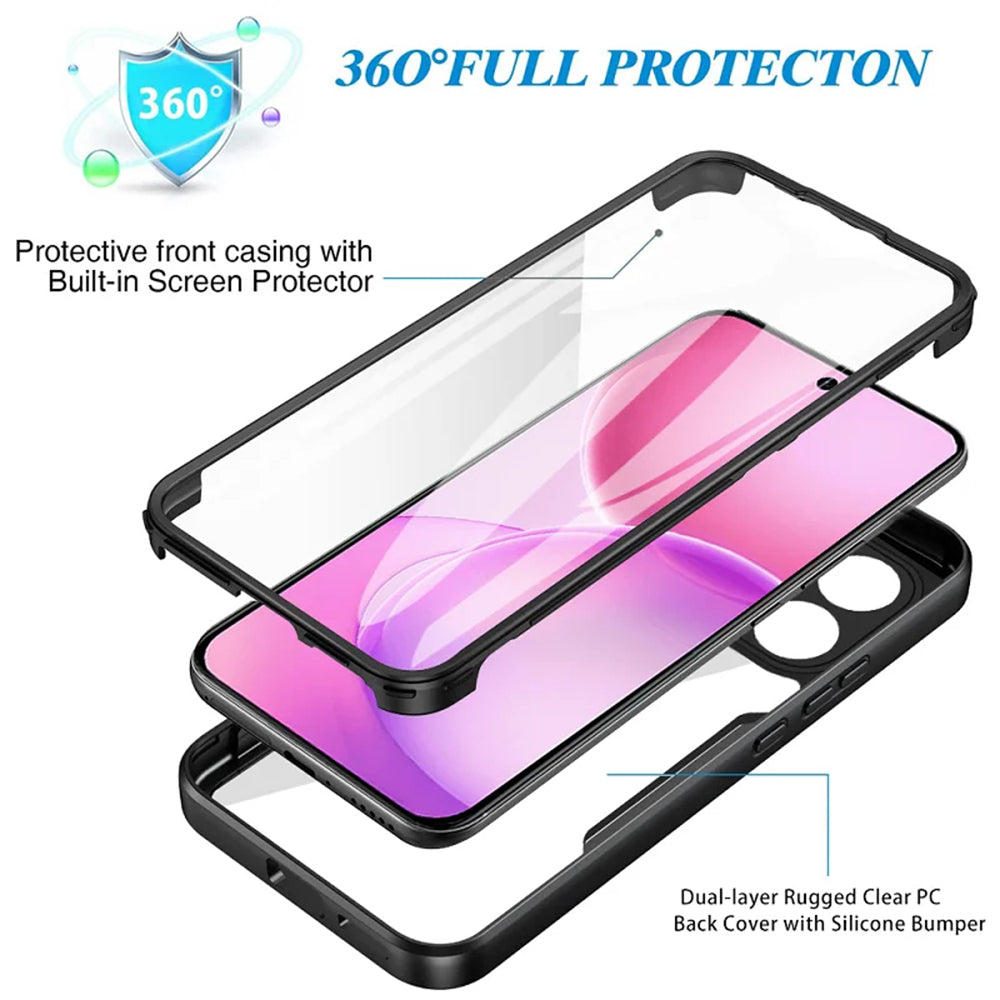 Hoes voor Oppo Reno16 / Reno16 Pro, Techsuit, ColorVerse 360, Zwart