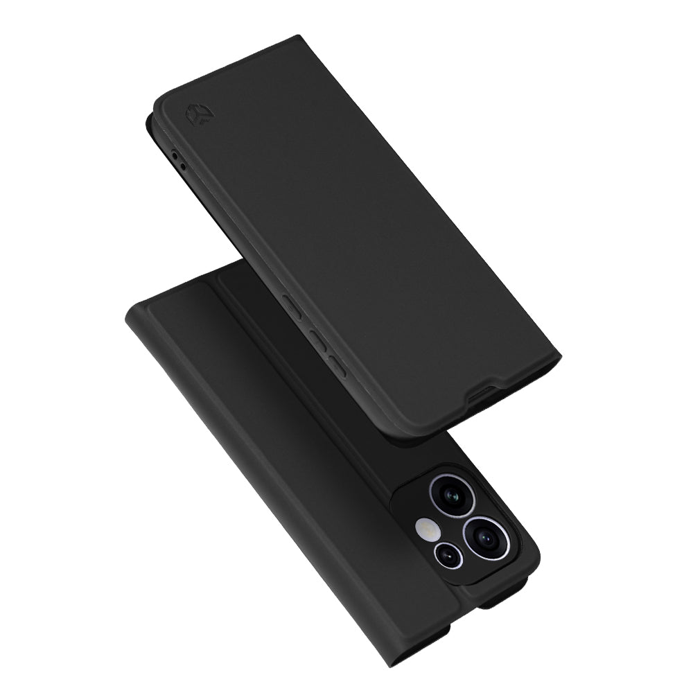 Hoes voor Oppo Reno16, Techsuit, Magskin Book, Zwart