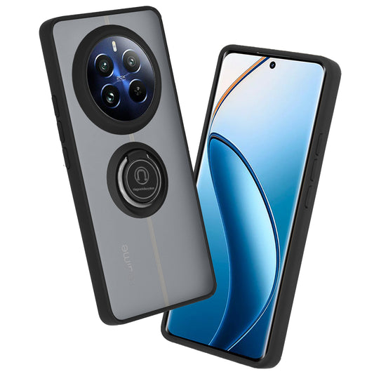 Hoes voor Realme 12 Pro / 12 Pro+, Techsuit, Glinth, Zwart