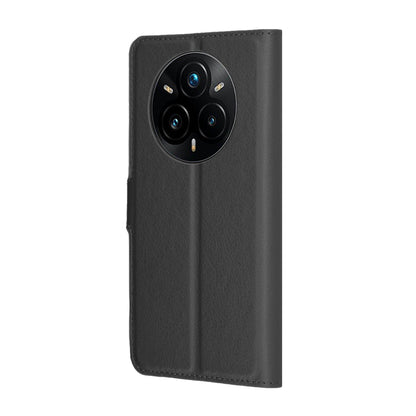 Hoes voor Realme 14 Pro+, Techsuit, Leather Folio, Zwart
