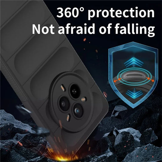 Hoes voor Realme 14 Pro, Techsuit, Magic Shield, Zwart