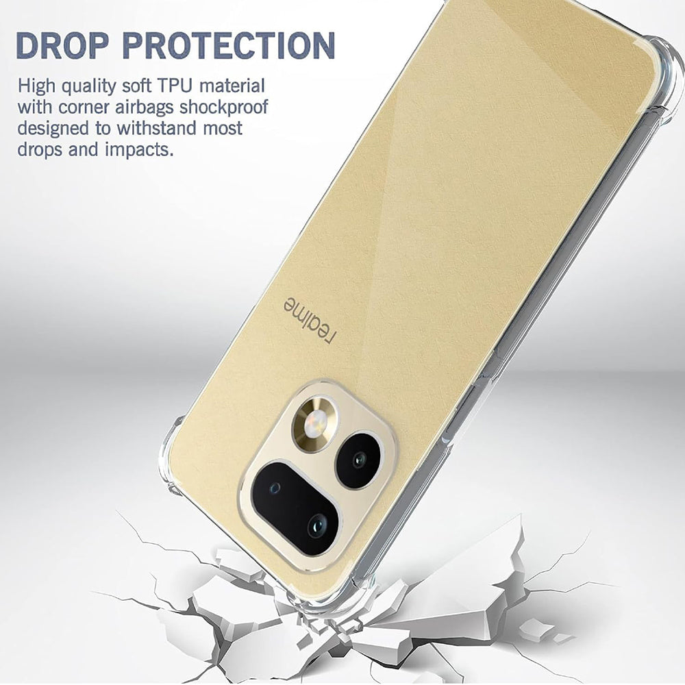 Hoes voor Realme 16 Pro+, Techsuit, Schokbestendig Clear, Transparant