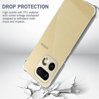 Hoes voor Realme 16 Pro+, Techsuit, Schokbestendig Clear, Transparant