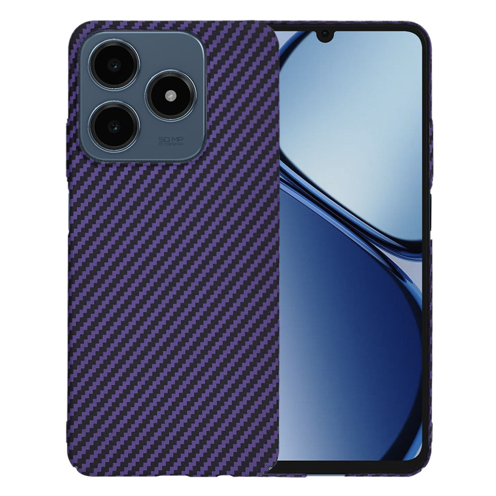 Hoes voor Realme C63 / C61, Techsuit, Carbonite FiberShell, Paars