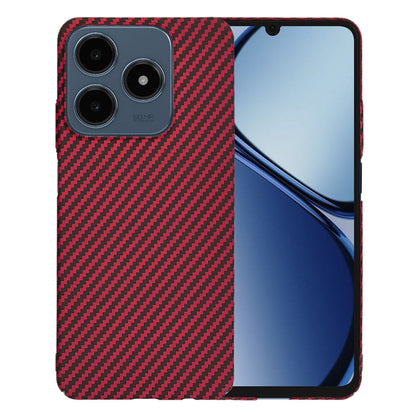 Hoes voor Realme C63 / C61, Techsuit, Carbonite FiberShell, Rood
