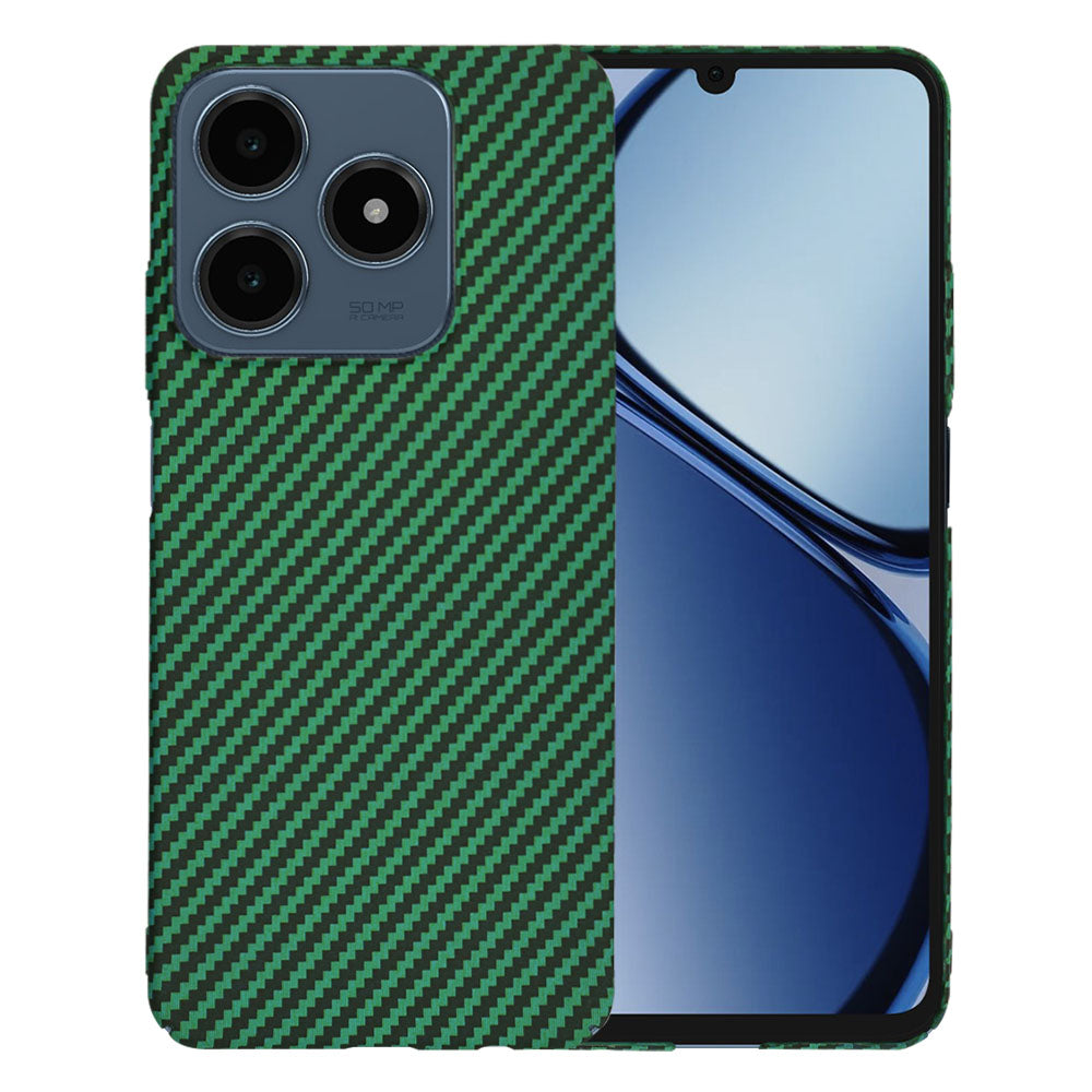 Hoes voor Realme C63 / C61, Techsuit, Carbonite FiberShell, Groen
