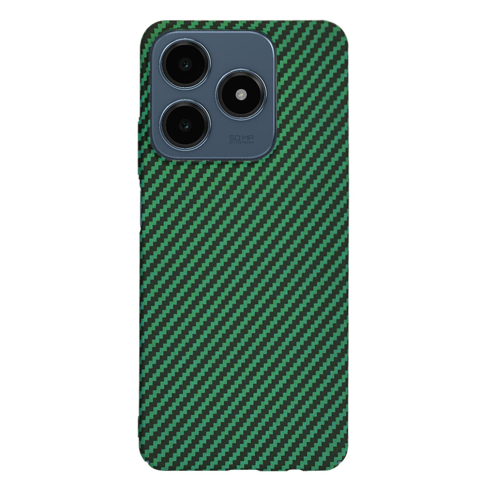 Hoes voor Realme C63 / C61, Techsuit, Carbonite FiberShell, Groen