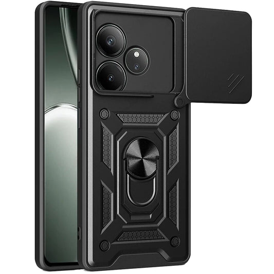Hoes voor Realme GT 6T / GT 6, Techsuit, CamShield, Zwart