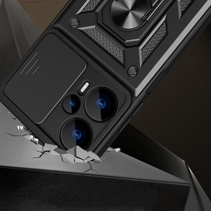Hoes voor Realme GT 6T / GT 6, Techsuit, CamShield, Zwart