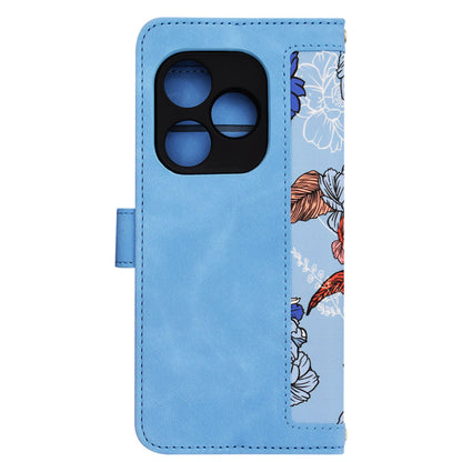 Hoes voor Realme GT 6T / GT 6, Techsuit, FlipCraft, Blauw
