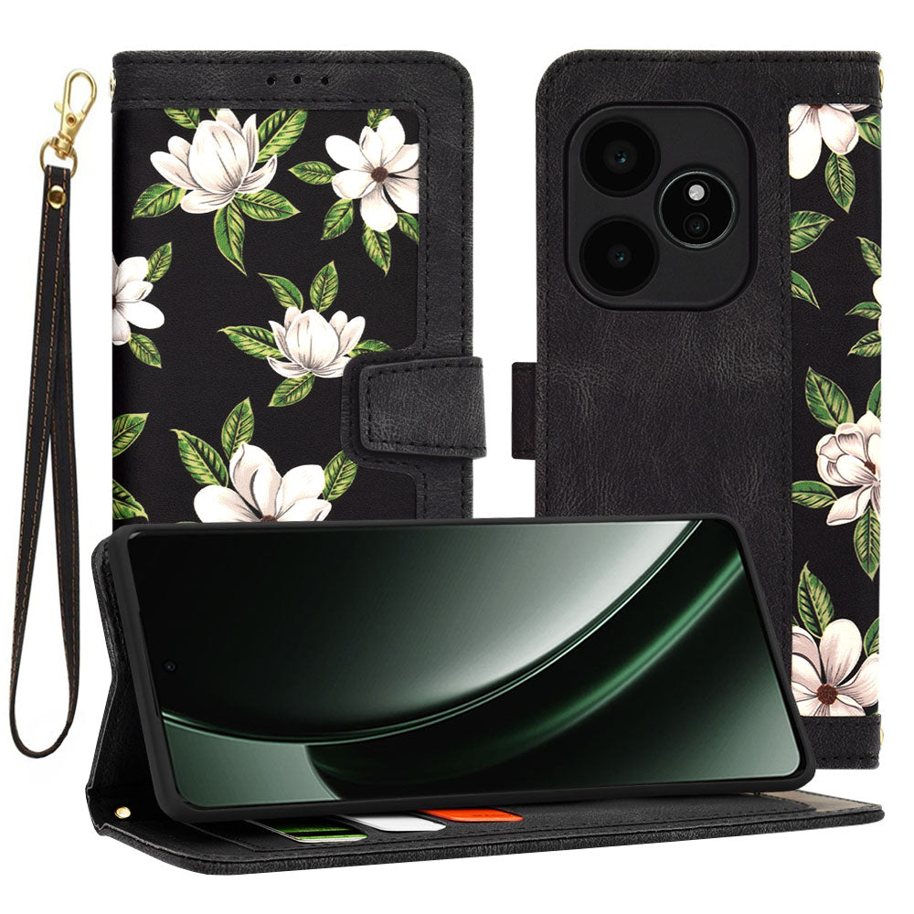 Hoesje voor Realme GT 6T / GT 6, Techsuit, FlipCraft, Zwart