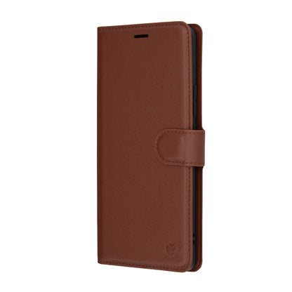 Hoes voor Realme GT 6T / GT 6, Techsuit, Leather Folio, Bruin