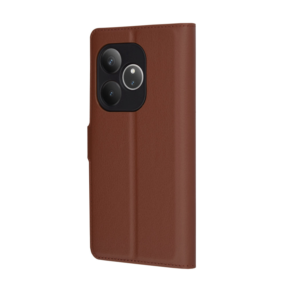 Hoes voor Realme GT 6T / GT 6, Techsuit, Leather Folio, Bruin