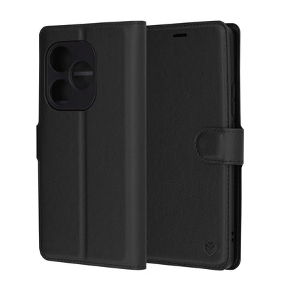 Hoes voor Realme GT 6T / GT 6, Techsuit, Leather Folio, Zwart