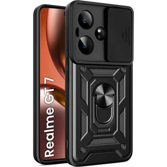 Hoes voor Realme GT 7, Techsuit, CamShield, Zwart