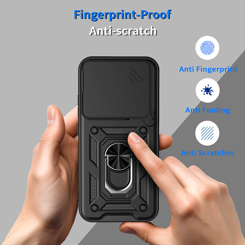 Hoes voor Realme GT 8 Pro, Techsuit, CamShield (Ronde Camera Uitsnede), Zwart