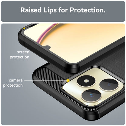 Hoes voor Realme Note 50 / C51, Techsuit, Carbon, Zwart