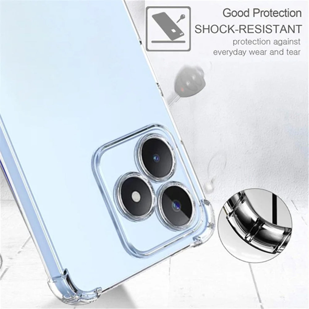 Hoes voor Realme Note 50 / C51, Techsuit, Schokbestendig Helder, Transparant