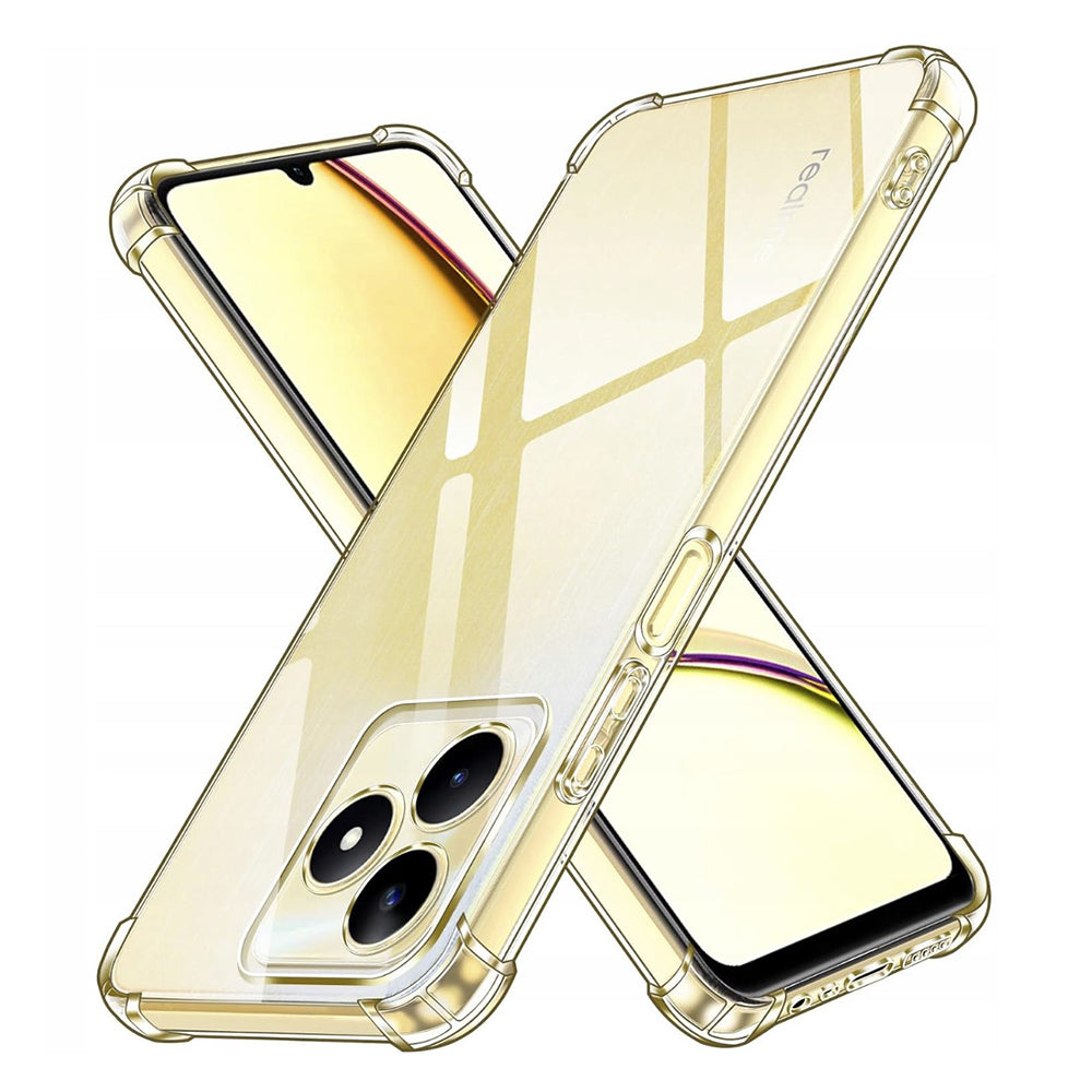 Hoes voor Realme Note 50 / C51, Techsuit, Schokbestendig Helder, Transparant