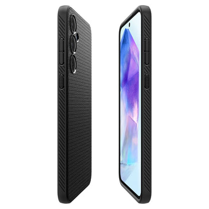 Hoesje voor Samsung Galaxy A55 5G A556, Spigen, Liquid Air, zwart ACS07526 