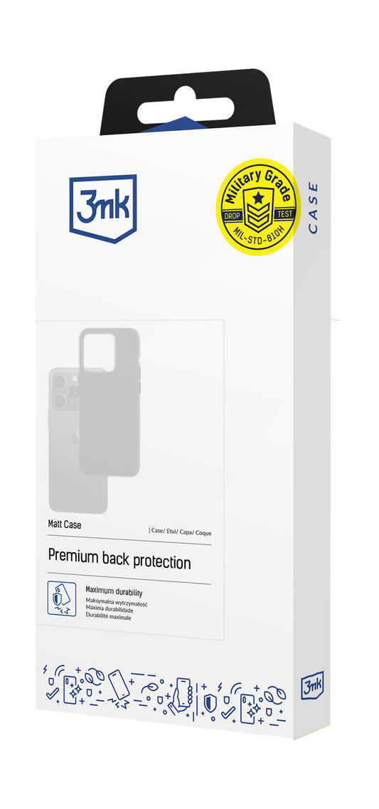 Hoes voor Samsung Galaxy A16 5G A166 / A16 4G A165, 3MK, Mat Zwart