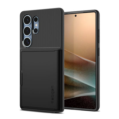 Hoes voor Samsung Galaxy S25 Ultra S938, Spigen, Slim Armor CS, Zwart ACS08967