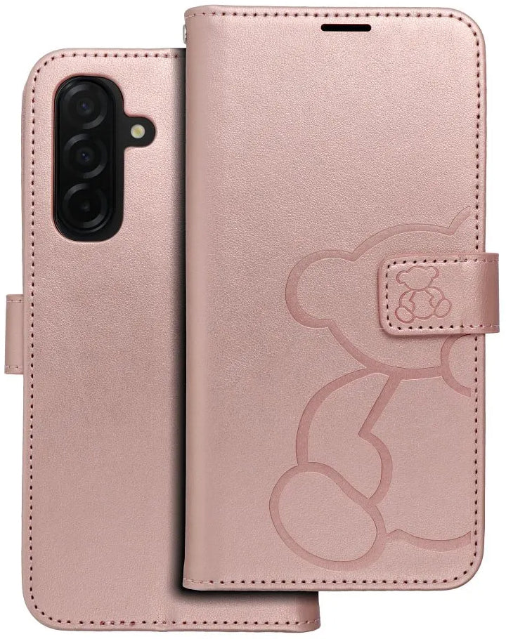 Hoesje voor Samsung Galaxy A26 A266, OEM, MEZZO Teddy Bear, Roze Goud