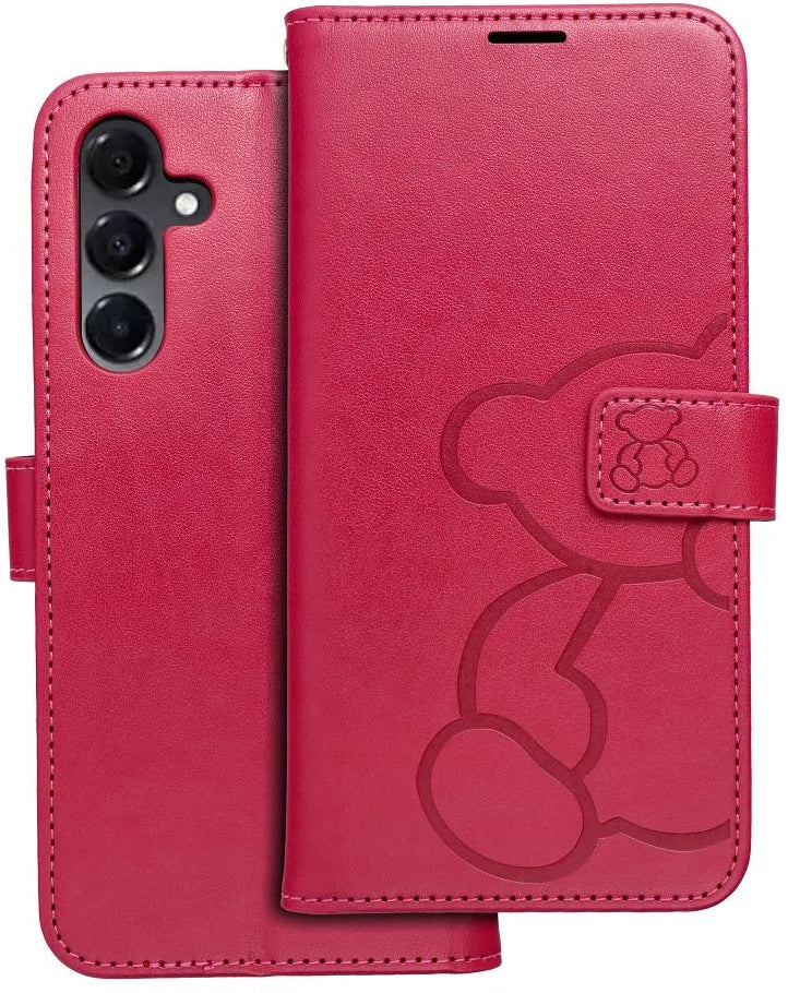 Hoesje voor Samsung Galaxy A16 5G A166, OEM, MEZZO Teddy Bear, Magenta