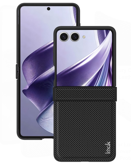 Hoesje voor Samsung Galaxy Z Flip8 F776, Imak, Carbon, Zwart