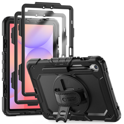 Hoes voor Samsung Galaxy Tab S10 Lite / Tab S10 FE / Tab S9 FE / Tab S9, Tech-Protect, Solid360, Zwart