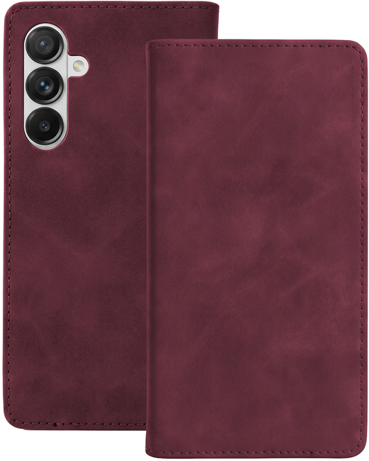 Hoesje voor Samsung Galaxy A18 5G A186 / A17 4G A175 / A17 5G A176 / A26 A266, OEM, Smart Suede, bordeauxrood