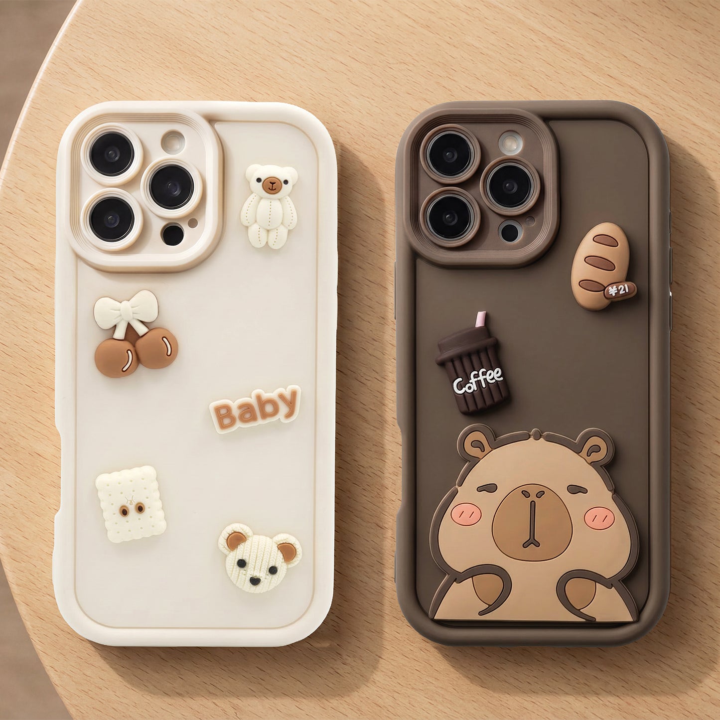 Hoes voor Samsung Galaxy S25 Ultra S938, OEM, Ultra Trendy 3D Capybara, Bruin