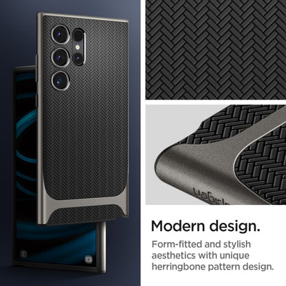 Case for Samsung Galaxy S24 Ultra S928, Spigen, Neo Hybrid, Gray ACS07305