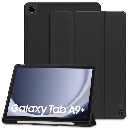 Beschermhoes voor Samsung Galaxy Tab A9+, Tech-Protect, SC PEN, Zwart 