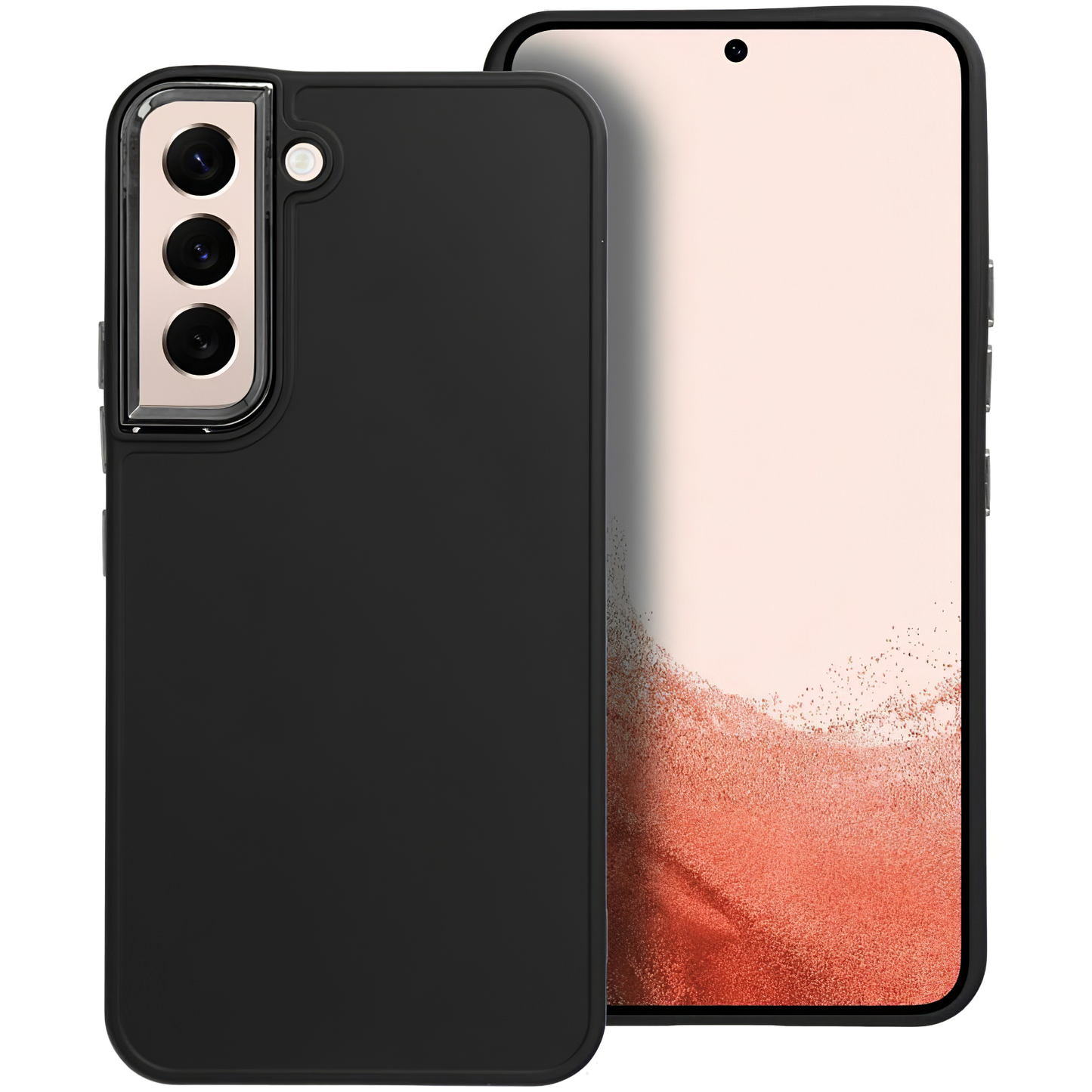 Hoes voor Samsung Galaxy S22 5G S901, OEM, Frame, Zwart