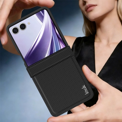 Hoesje voor Samsung Galaxy Z Flip8 F776, Imak, Carbon, Zwart