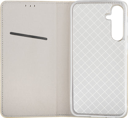 Hoes voor Samsung Galaxy A16 5G A166 / A16 4G A165, OEM, Slimme Magneet, Goudkleurig