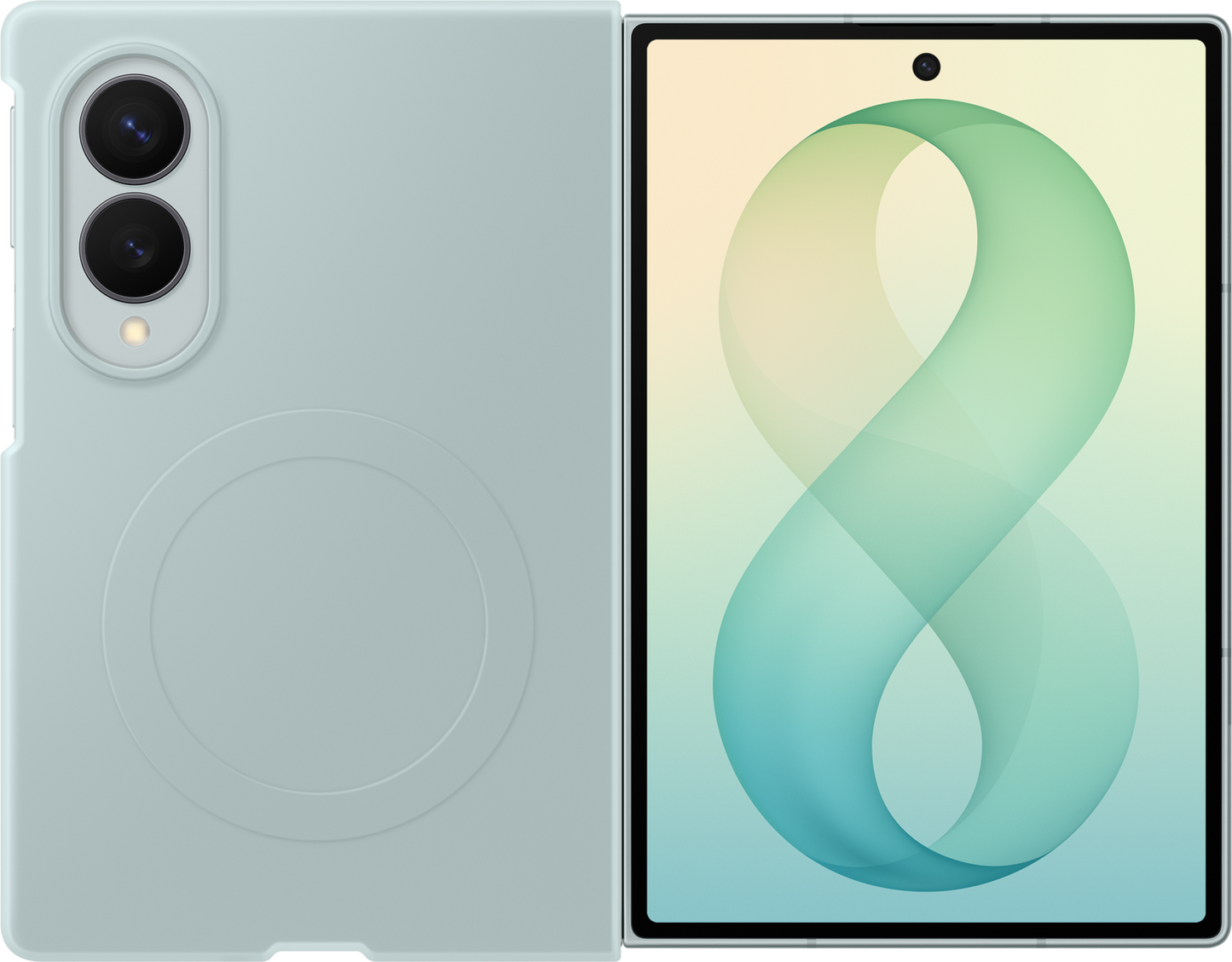 Hoes voor Samsung Galaxy Z Fold8 F971, Silicone Magnet Case, Groen EF-EF971CGEGWW