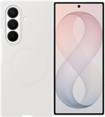 Hoes voor Samsung Galaxy Z Fold8 Ultra F976, Silicone Magnet Case, Wit EF-EF976CWEGWW