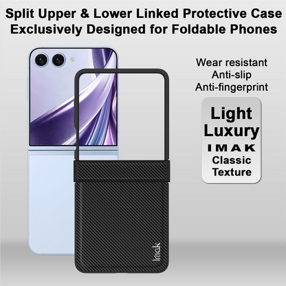 Hoesje voor Samsung Galaxy Z Flip8 F776, Imak, Carbon, Zwart