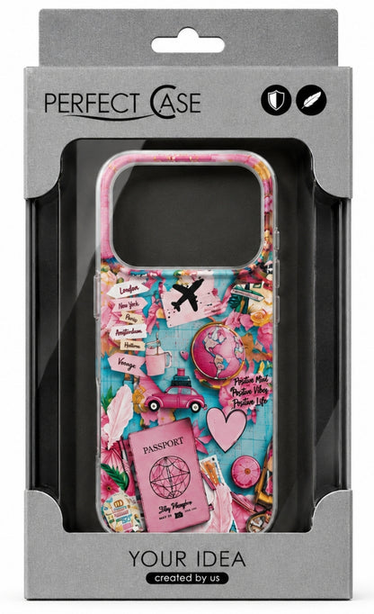 Hoes voor Samsung Galaxy A07 5G A076 / A07 4G A075, Perfect Case, Dreamora Pink Flight, Multicolor