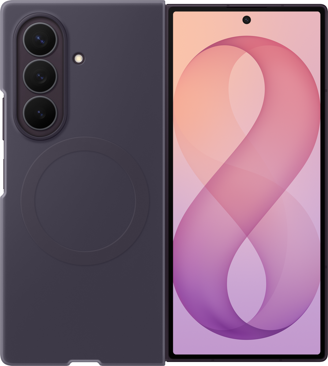 Hoes voor Samsung Galaxy Z Fold8 Ultra F976, Silicone Magnet Case, Violet EF-EF976CVEGWW