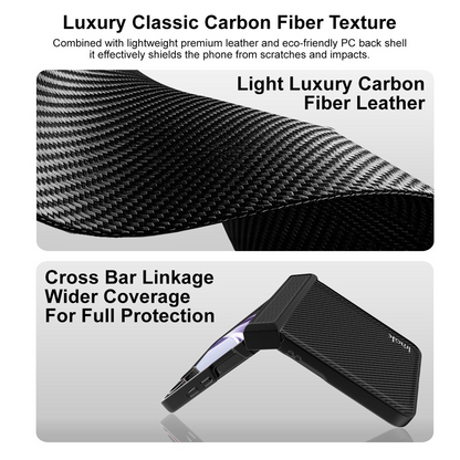 Hoesje voor Samsung Galaxy Z Flip8 F776, Imak, Carbon, Zwart