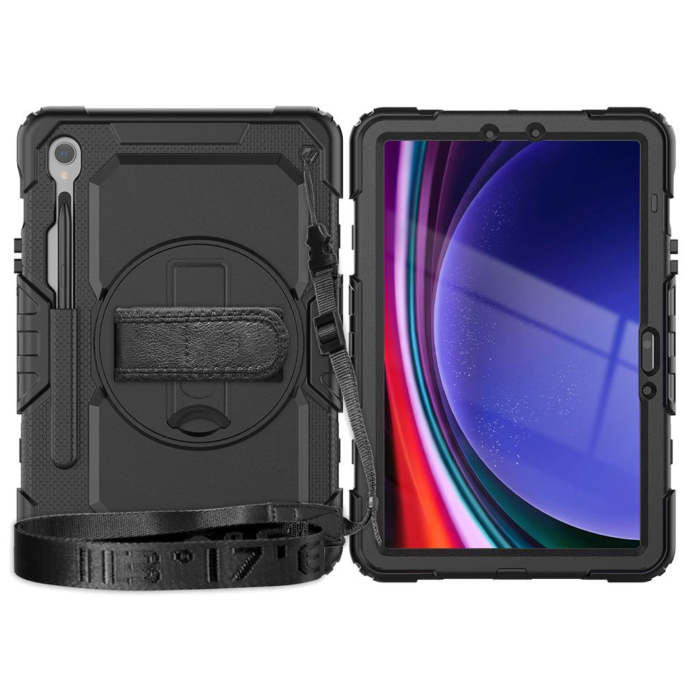 Hoes voor Samsung Galaxy Tab S10 Lite / Tab S10 FE / Tab S9 FE / Tab S9, Tech-Protect, Solid360, Zwart