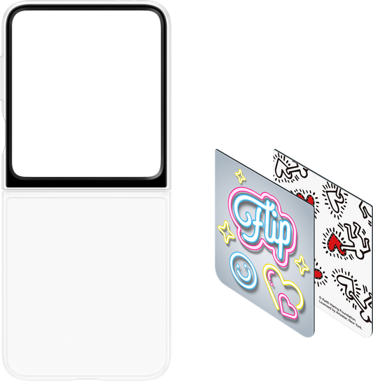 Hoesje voor Samsung Galaxy Z Flip6 F741, FlipSuit hoesje, Wit EF-ZF741CWEGWW 