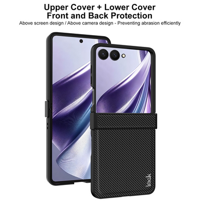 Hoesje voor Samsung Galaxy Z Flip8 F776, Imak, Carbon, Zwart