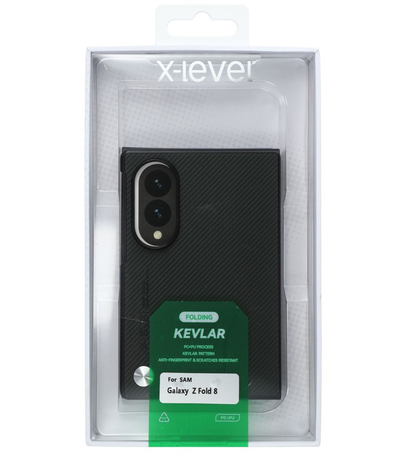 Hoesje voor Samsung Galaxy Z Fold8 F971, X-Level, Carbon, Zwart
